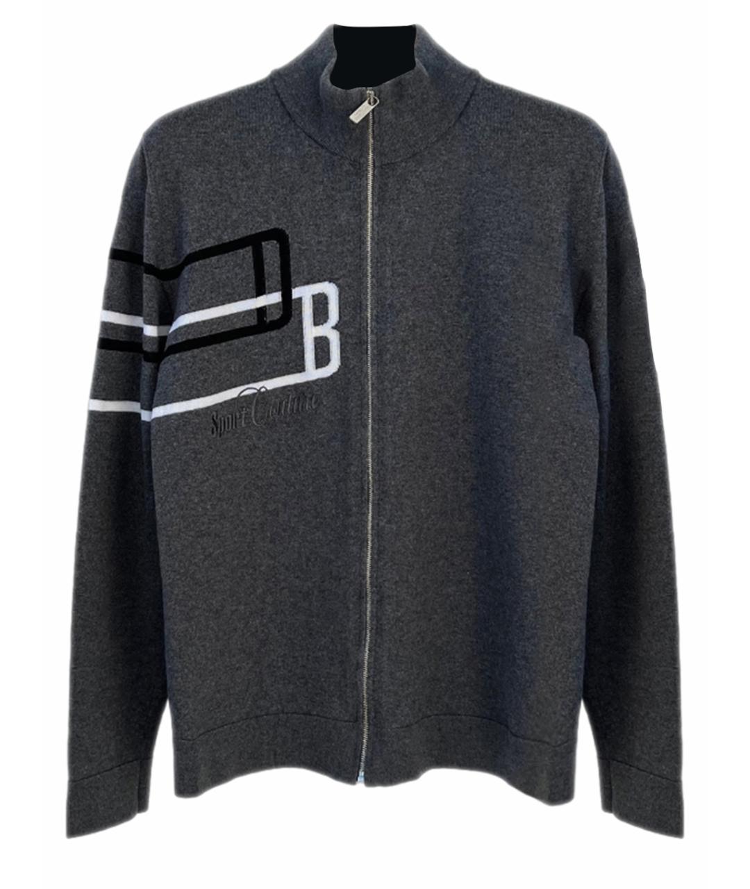 BIKKEMBERGS Серый шерстяной джемпер / свитер, фото 1