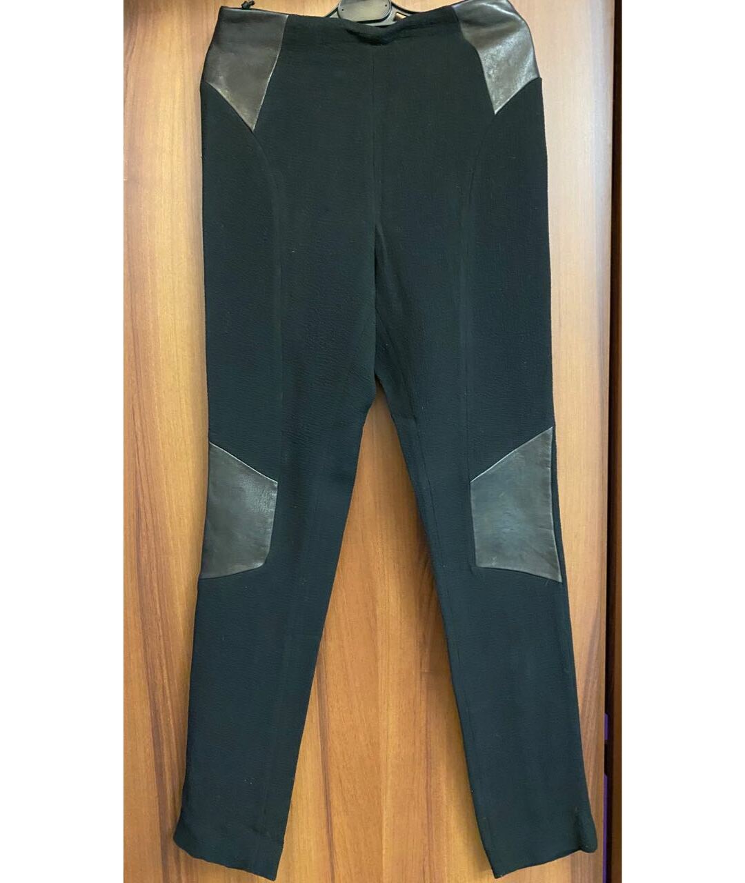 NEIL BARRETT Черные вискозные прямые брюки, фото 6