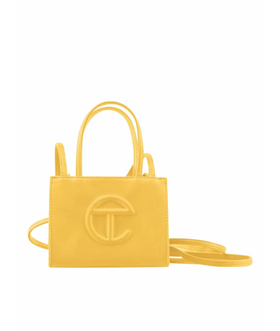 TELFAR Желтая сумка тоут из искусственной кожи, фото 1