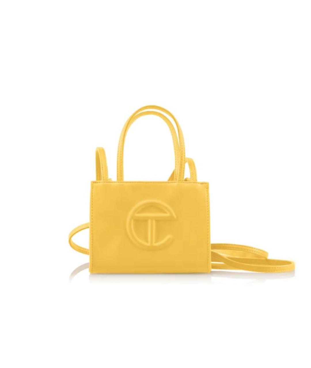 TELFAR Желтая сумка тоут из искусственной кожи, фото 6