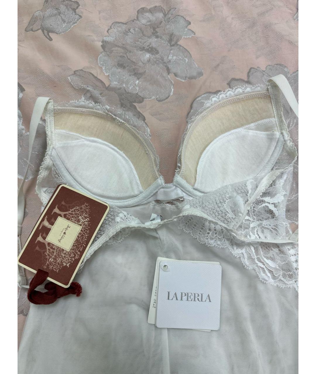 LA PERLA Белое сетчатое боди, фото 4