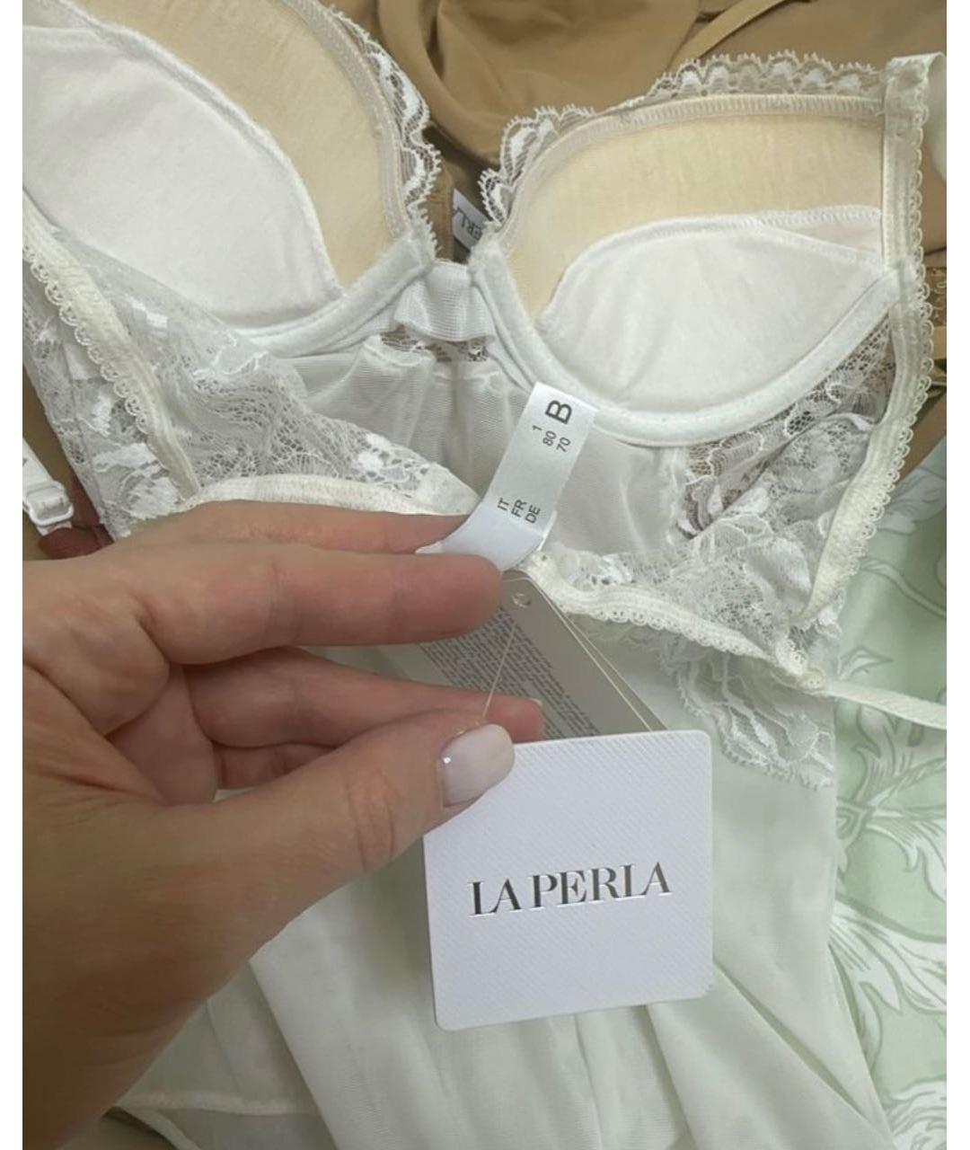 LA PERLA Белое сетчатое боди, фото 6