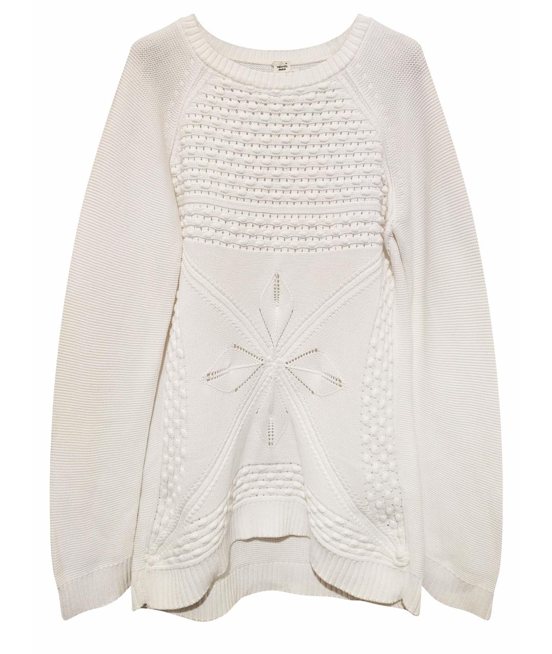 HERMES PRE-OWNED Белый хлопковый джемпер / свитер, фото 1