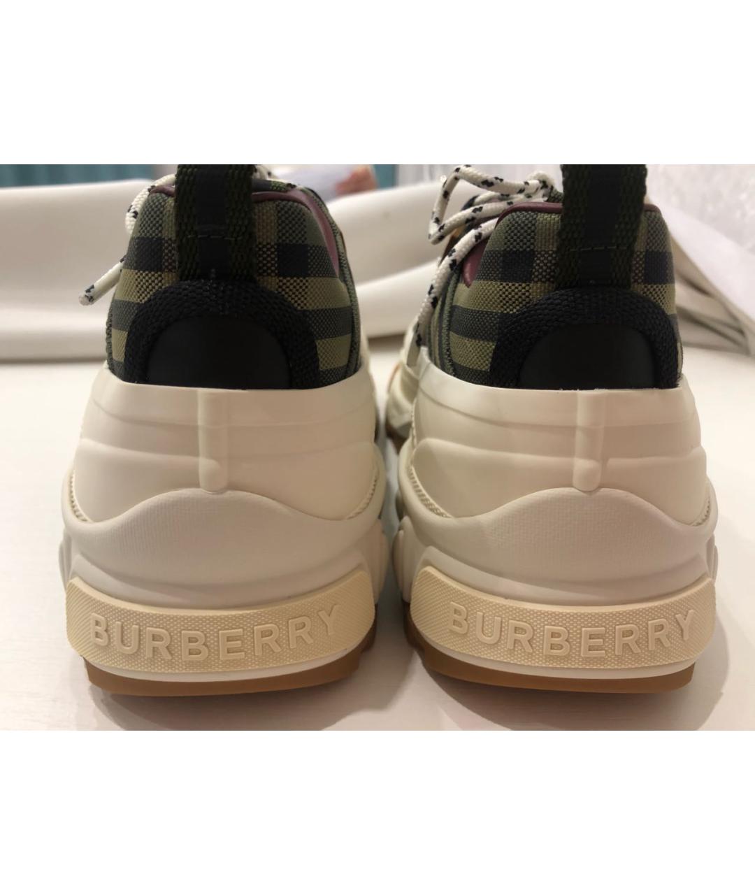 BURBERRY Зеленые кроссовки, фото 4