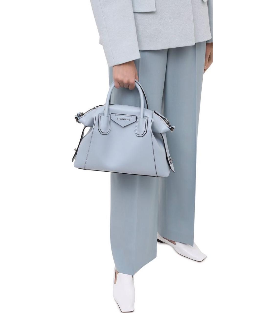 GIVENCHY Серая кожаная сумка с короткими ручками, фото 6