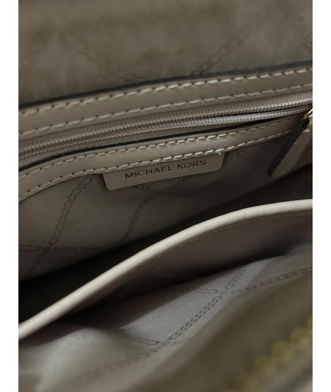 MICHAEL KORS Коричневая кожаная сумка через плечо, фото 4