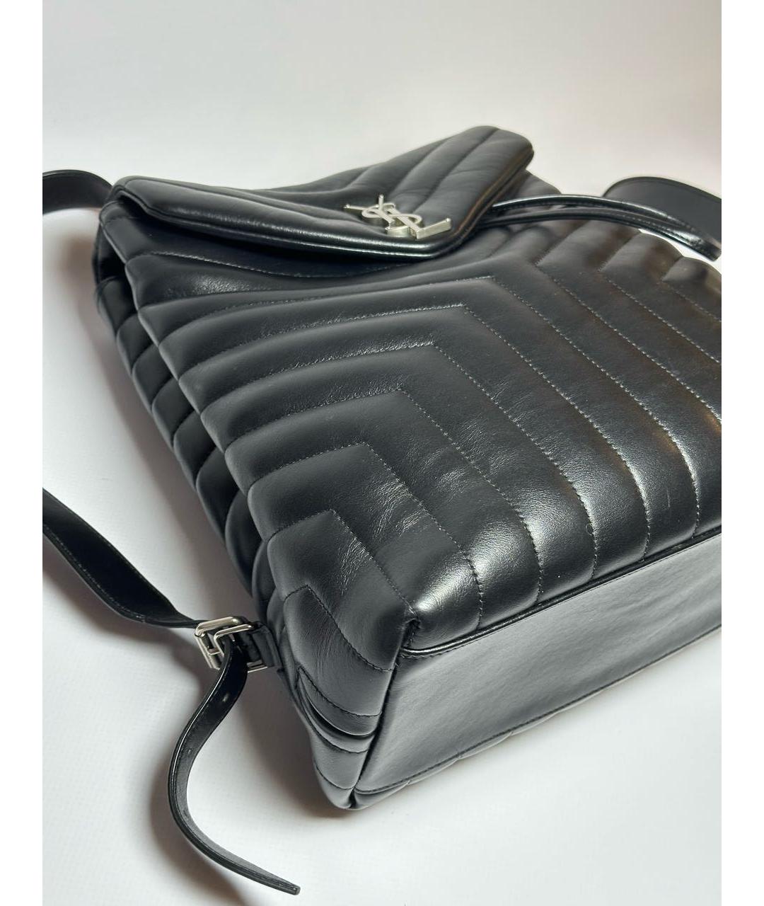 SAINT LAURENT Черный кожаный рюкзак, фото 7