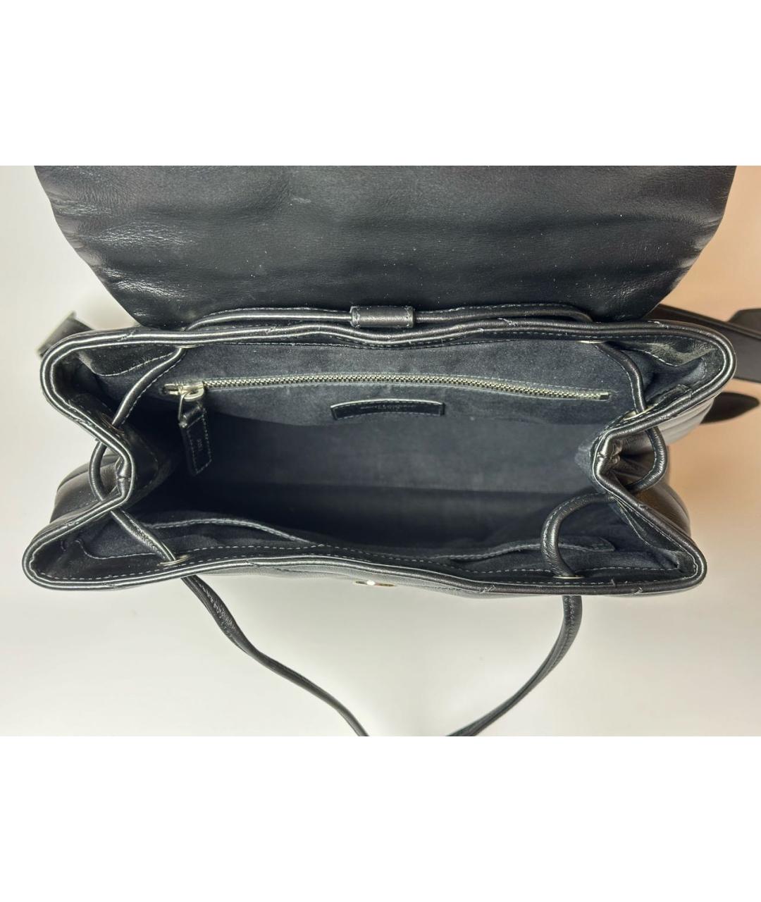 SAINT LAURENT Черный кожаный рюкзак, фото 4