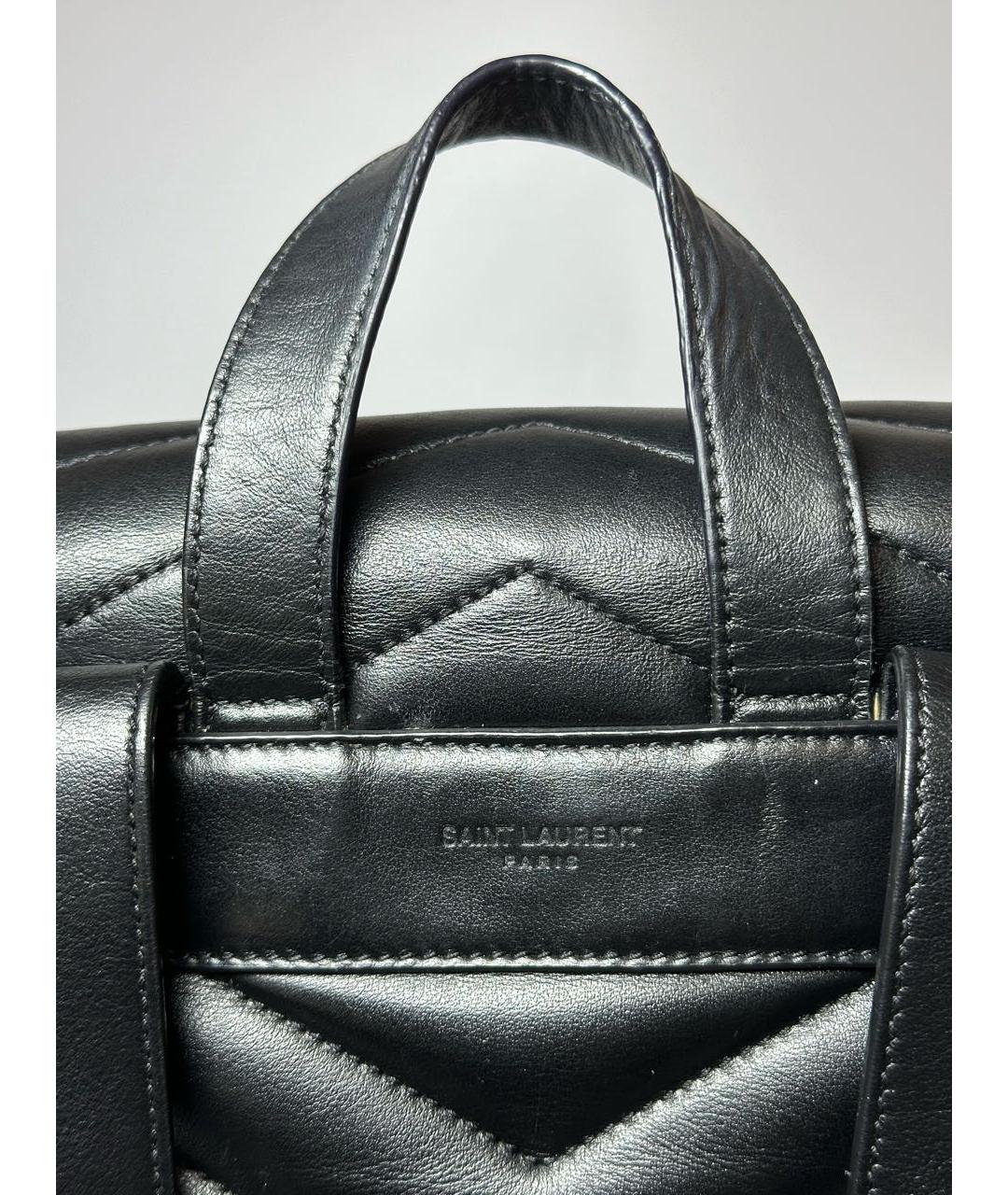 SAINT LAURENT Черный кожаный рюкзак, фото 5