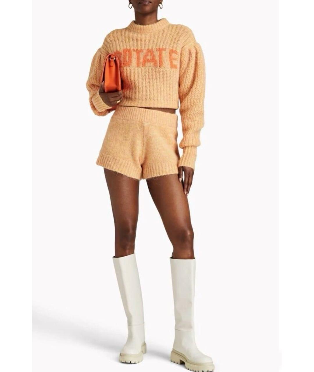 ROTATE Оранжевое шерстяные шорты, фото 4