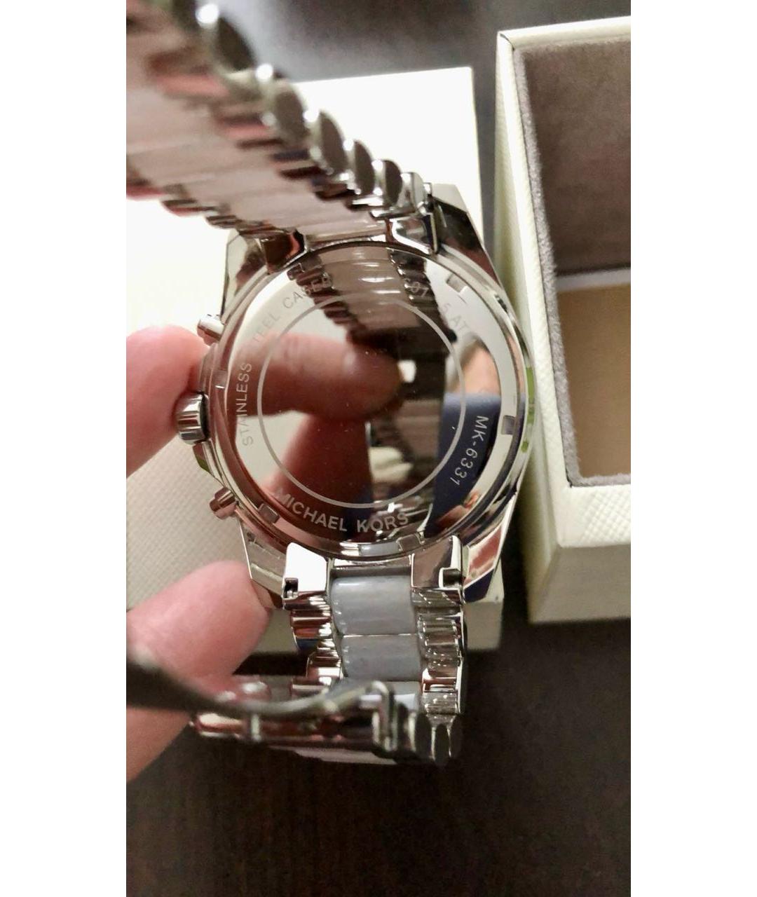 MICHAEL MICHAEL KORS Серебряные металлические часы, фото 2