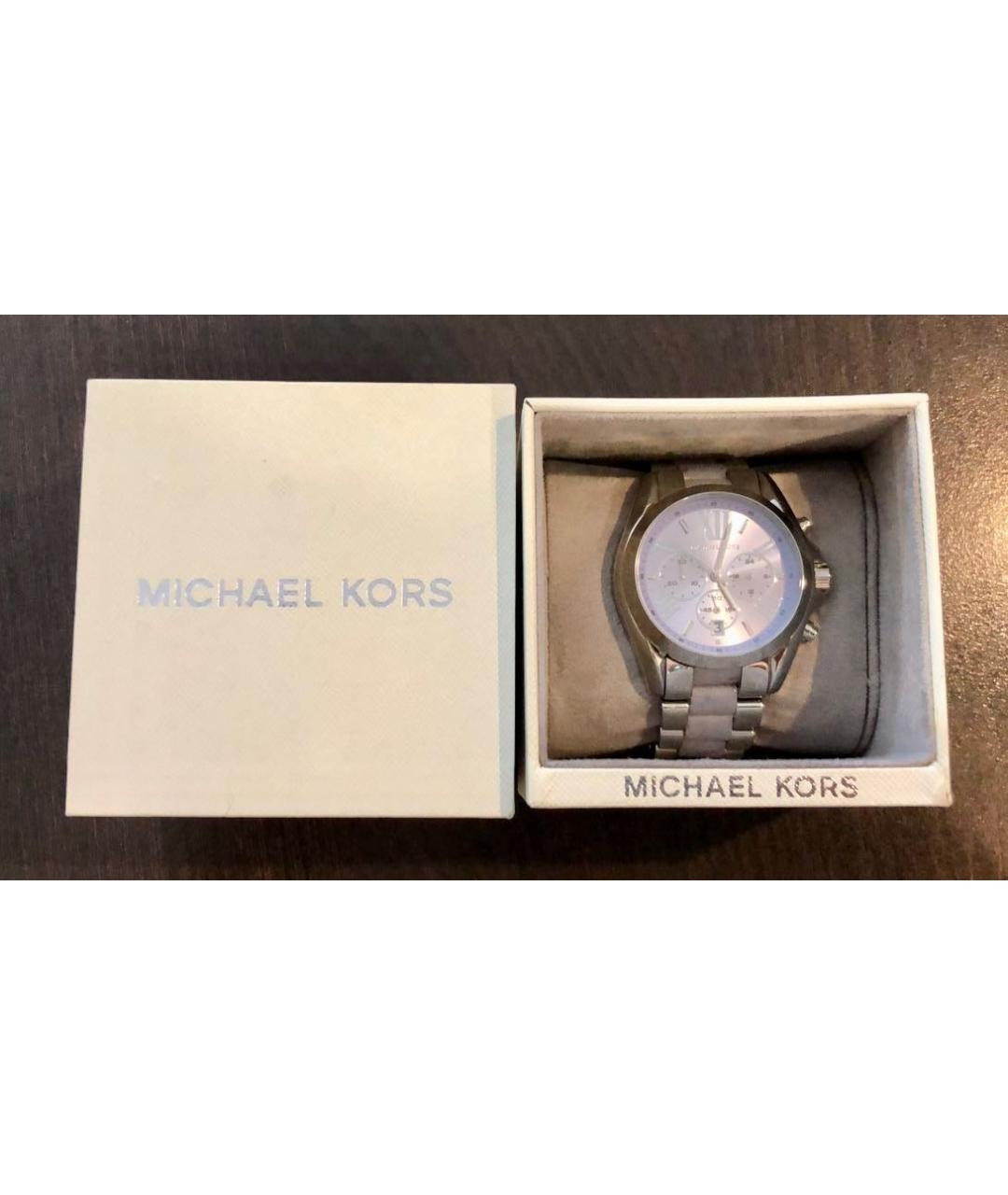 MICHAEL MICHAEL KORS Серебряные металлические часы, фото 3