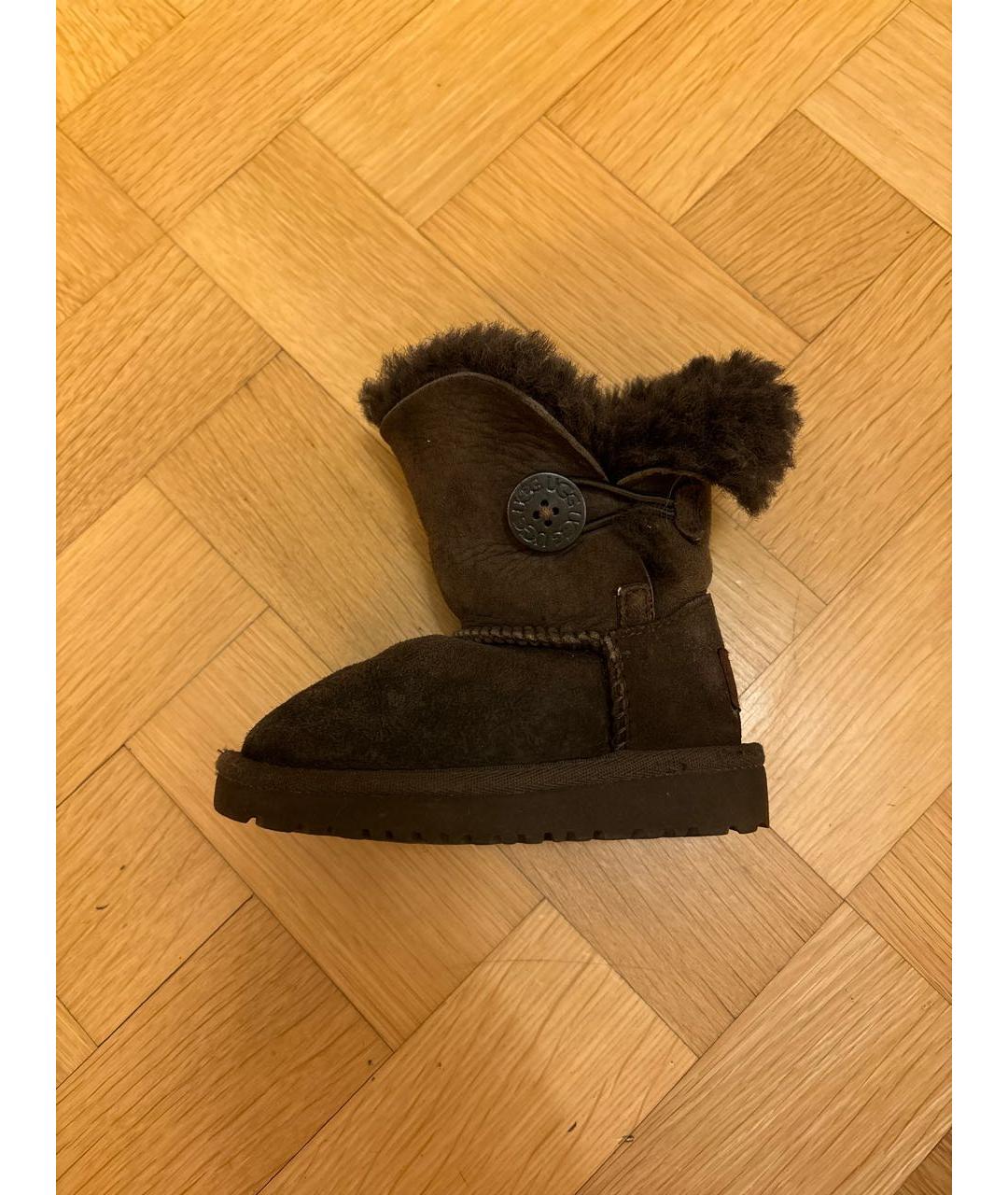 UGG AUSTRALIA Коричневые замшевые сапоги, фото 6