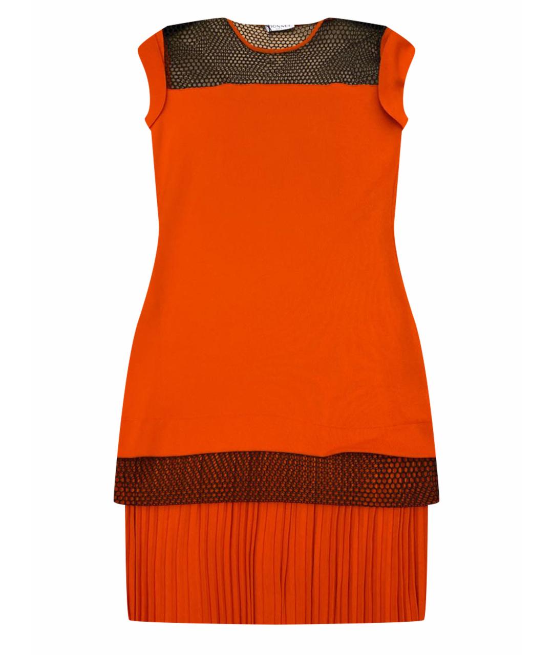 VIONNET Оранжевое вискозное коктейльное платье, фото 1