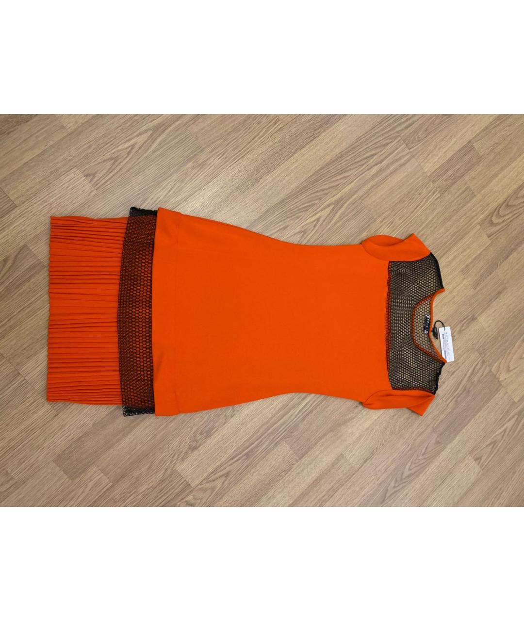 VIONNET Оранжевое вискозное коктейльное платье, фото 2