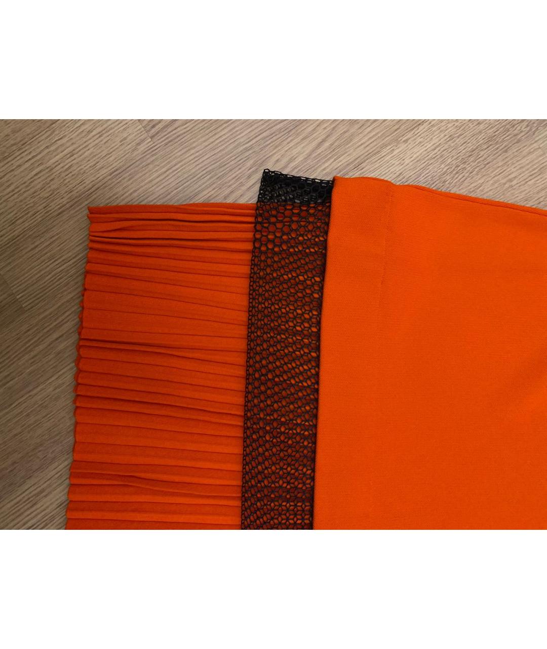 VIONNET Оранжевое вискозное коктейльное платье, фото 4