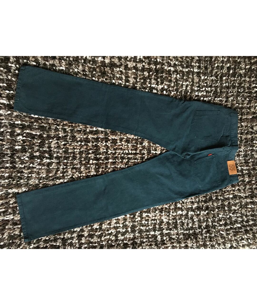 CH CAROLINA HERRERA Зеленые хлопковые прямые джинсы, фото 2