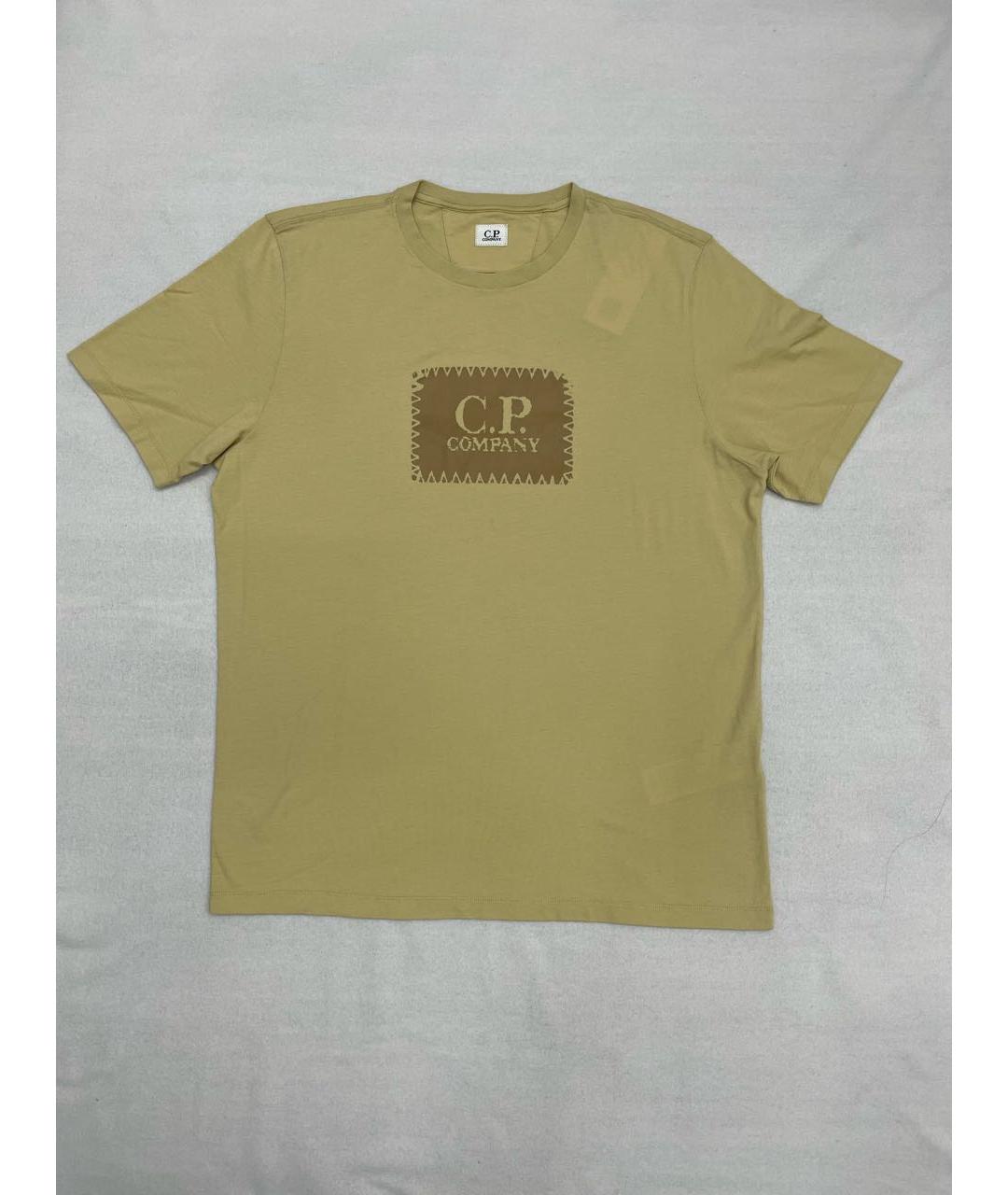 CP COMPANY Горчичная хлопковая футболка, фото 8