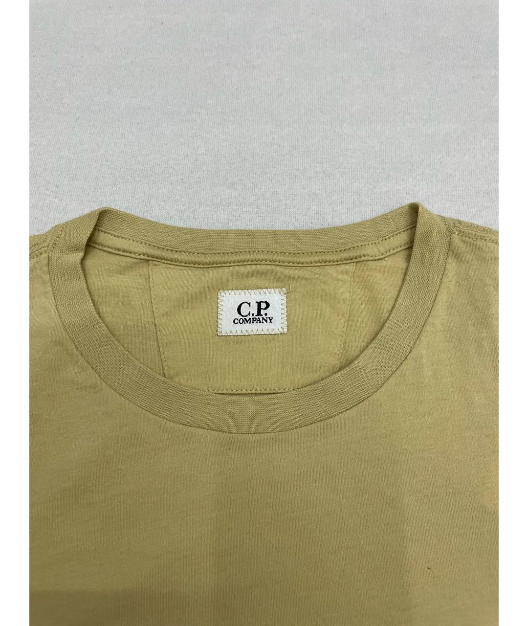 CP COMPANY Горчичная хлопковая футболка, фото 7