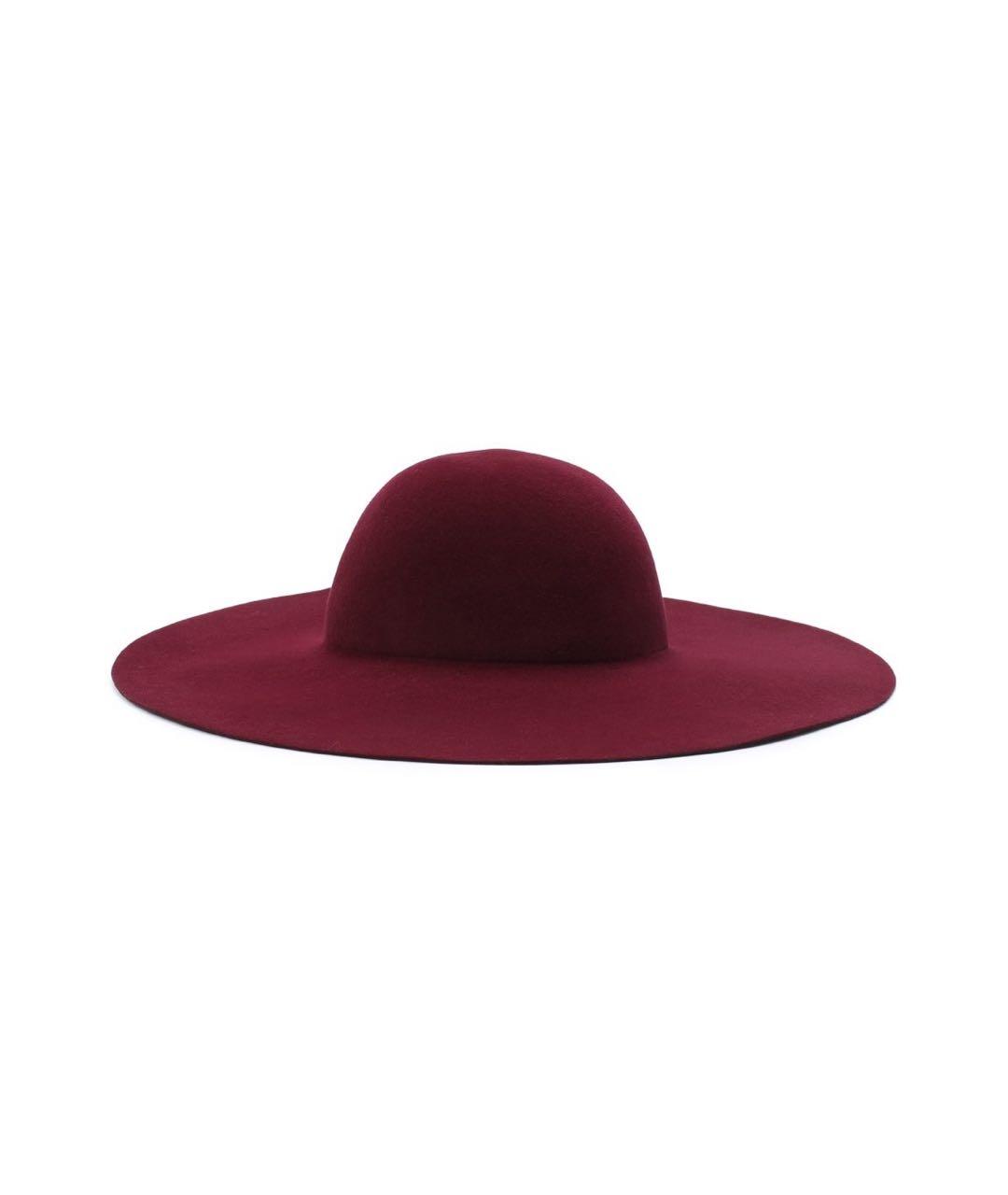 VALENTINO Бордовая бархатная шляпа, фото 2