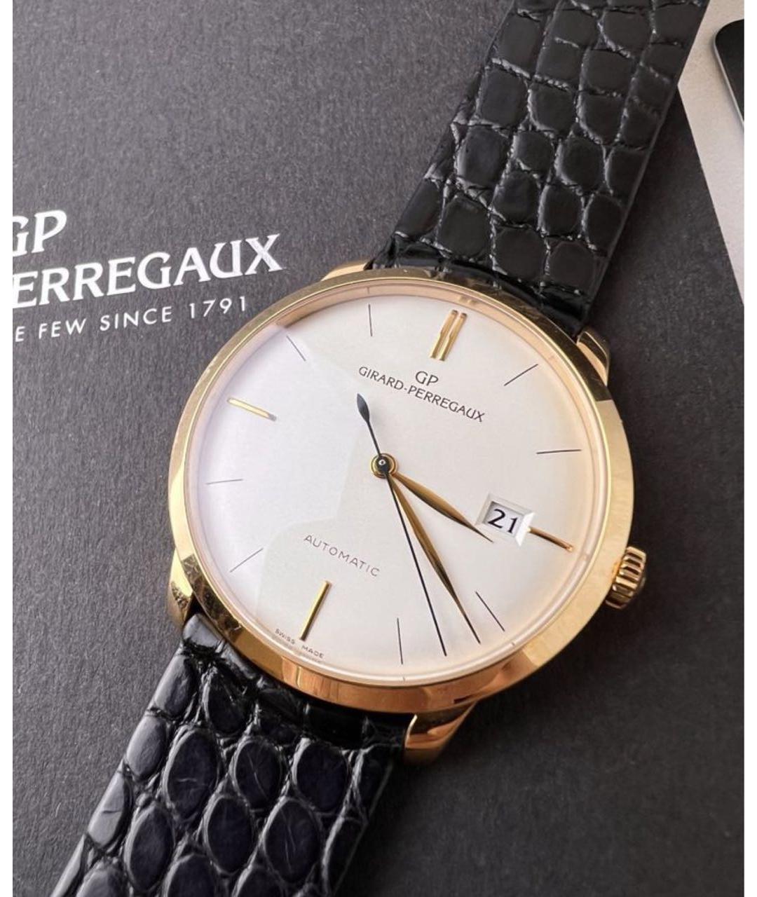 GIRARD PERREGAUX Белые часы из розового золота, фото 5