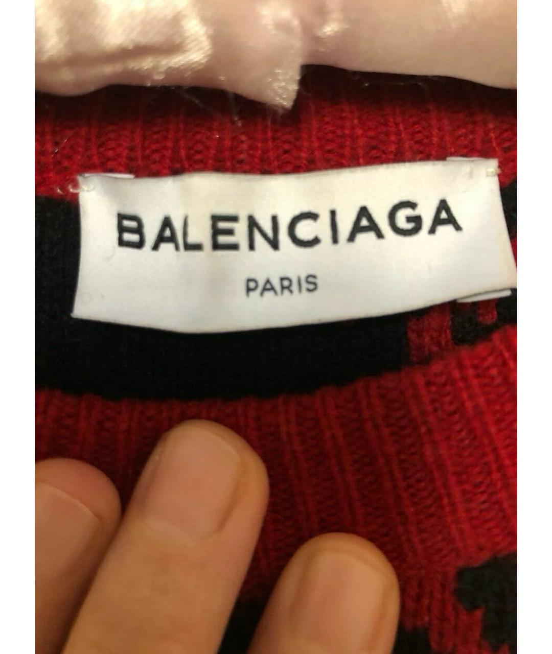 BALENCIAGA Красный шерстяной джемпер / свитер, фото 3