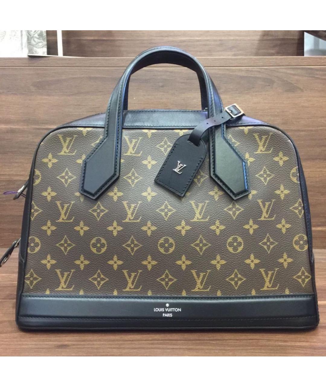 LOUIS VUITTON PRE-OWNED Коричневая сумка с короткими ручками, фото 9