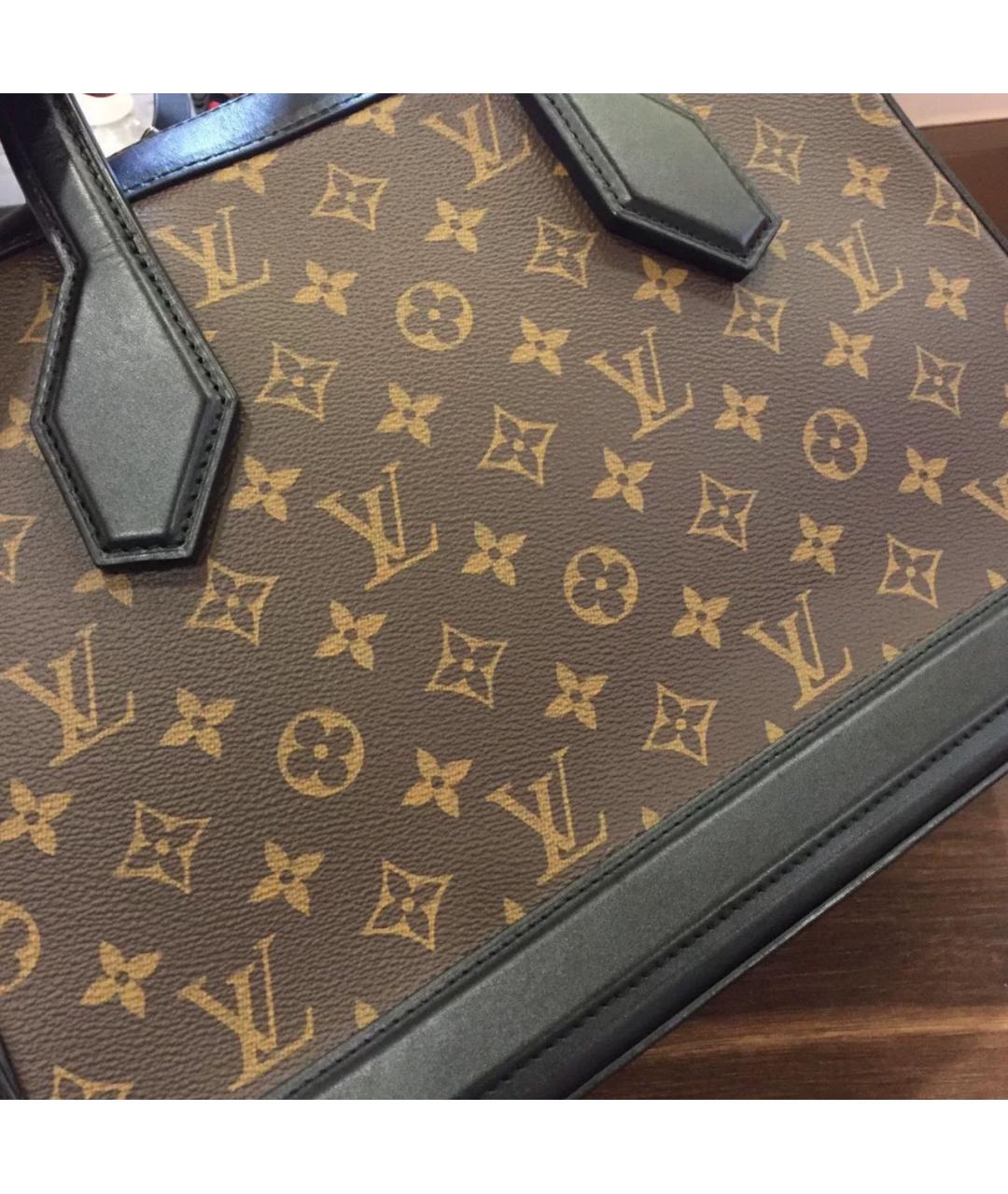 LOUIS VUITTON PRE-OWNED Коричневая сумка с короткими ручками, фото 7