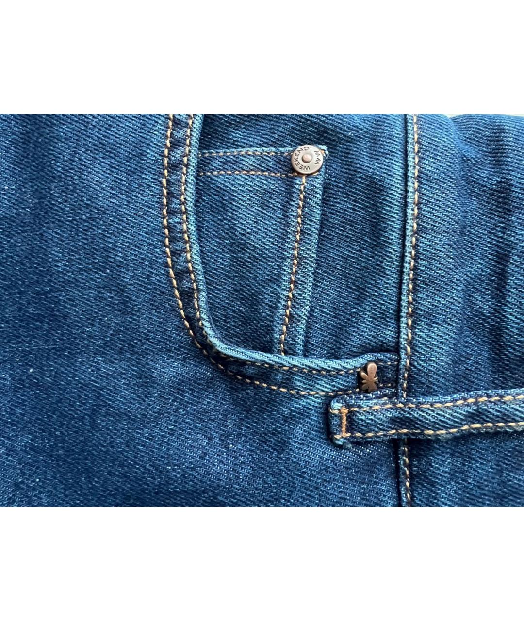WEEKEND MAX MARA Синие хлопковые джинсы клеш, фото 6