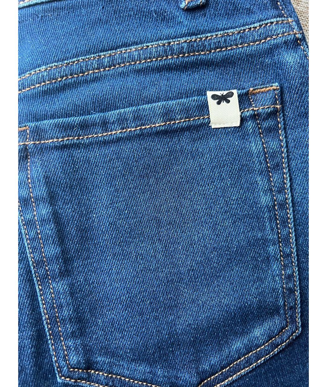 WEEKEND MAX MARA Синие хлопковые джинсы клеш, фото 3