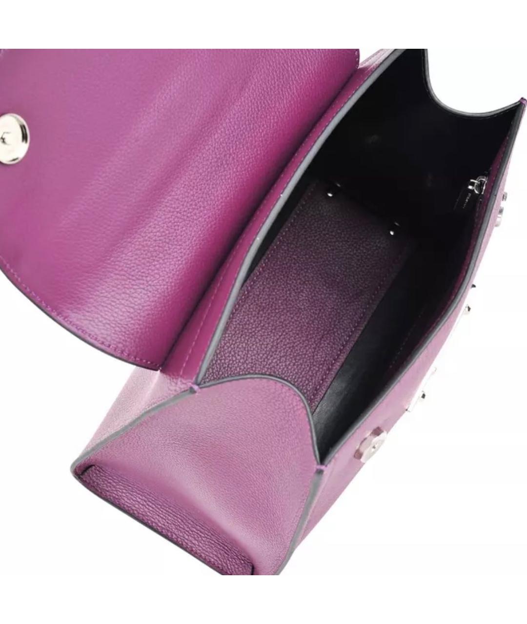 COCCINELLE Фиолетовая кожаная сумка через плечо, фото 4