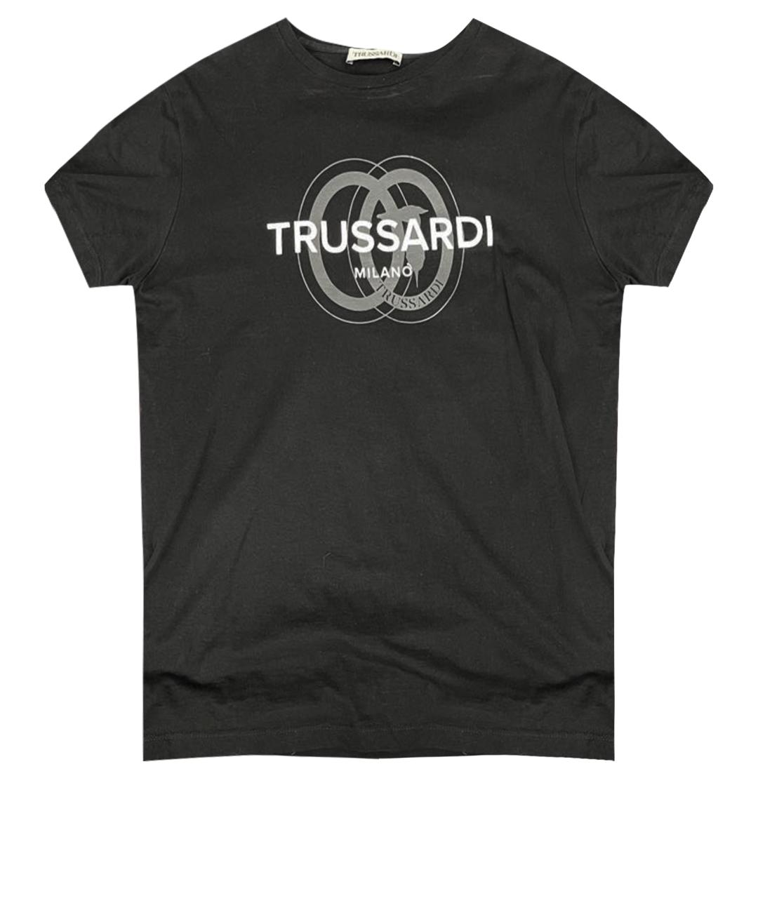 TRUSSARDI Черная хлопковая футболка, фото 1