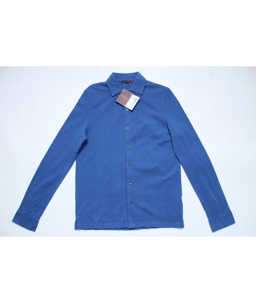 BALLANTYNE Голубая хлопковая кэжуал рубашка, фото 5