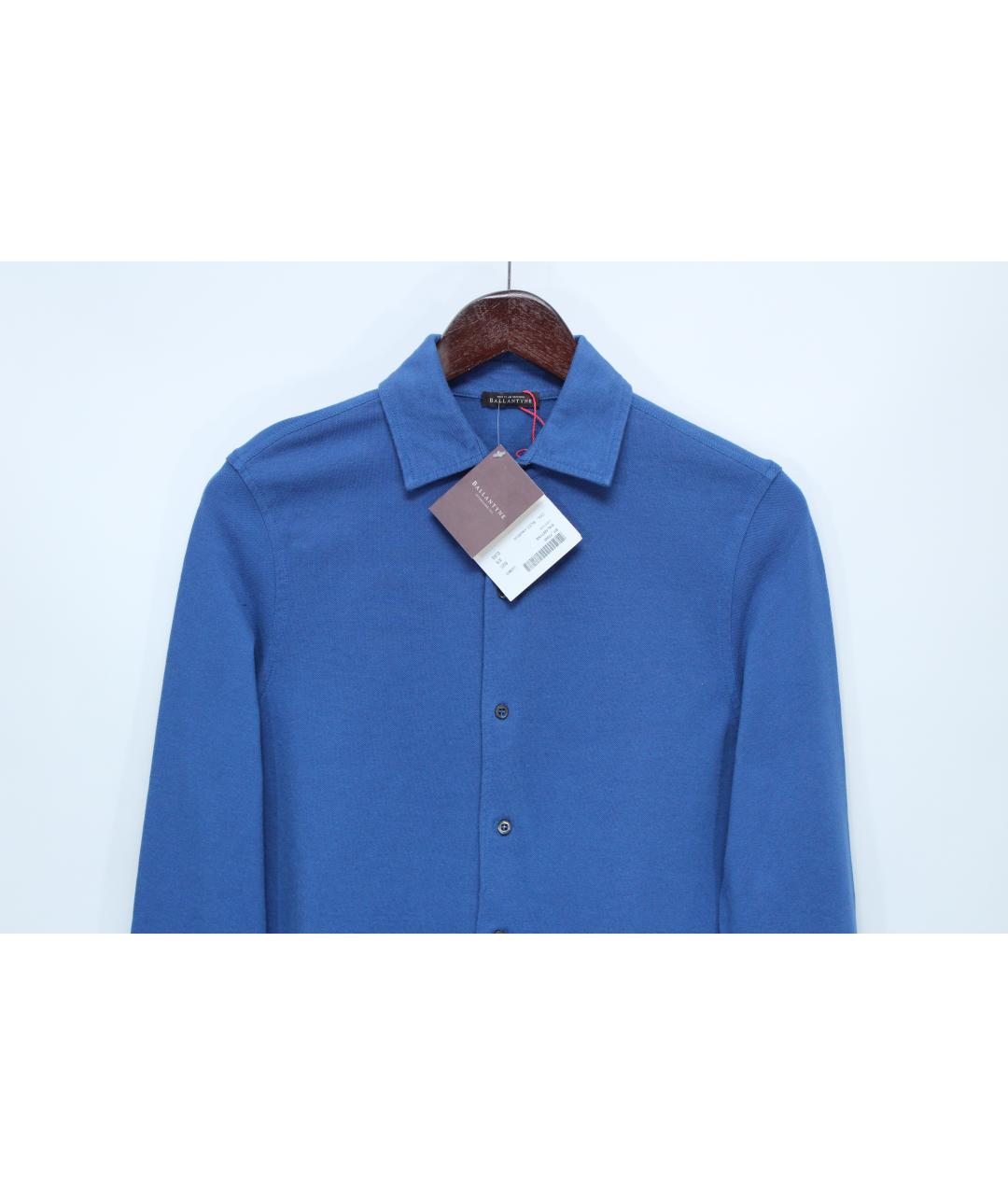BALLANTYNE Голубая хлопковая кэжуал рубашка, фото 3