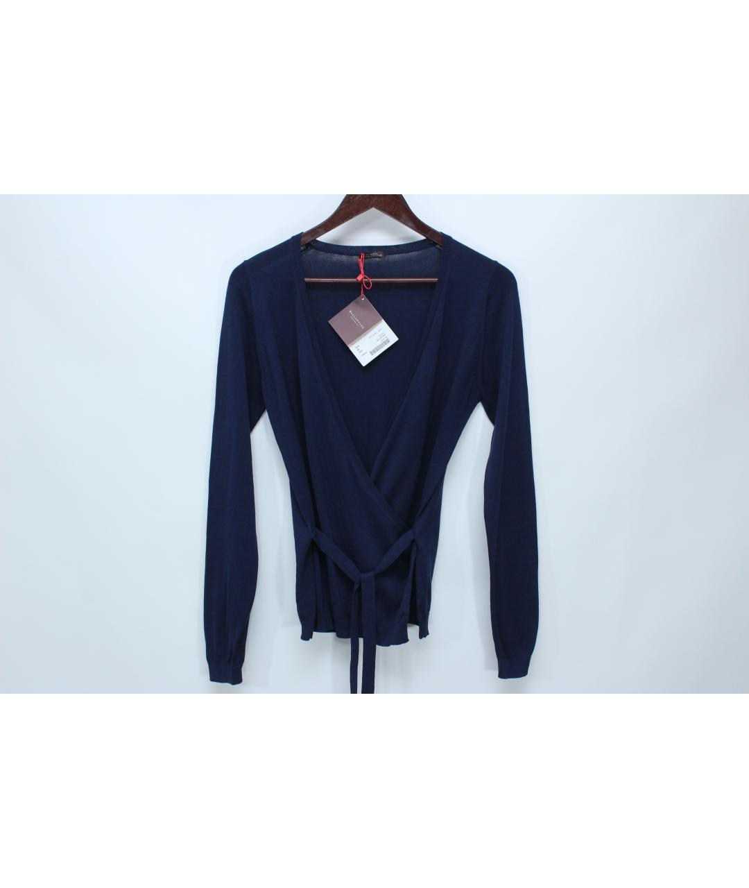 BALLANTYNE Синий шелковый джемпер / свитер, фото 2
