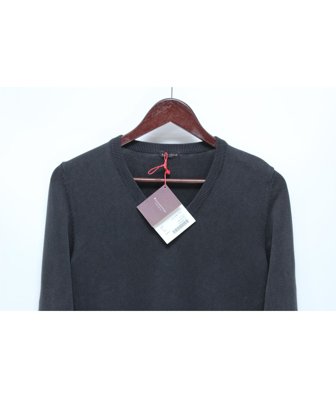 BALLANTYNE Черный хлопковый джемпер / свитер, фото 2