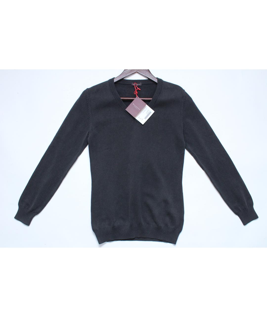 BALLANTYNE Черный хлопковый джемпер / свитер, фото 4