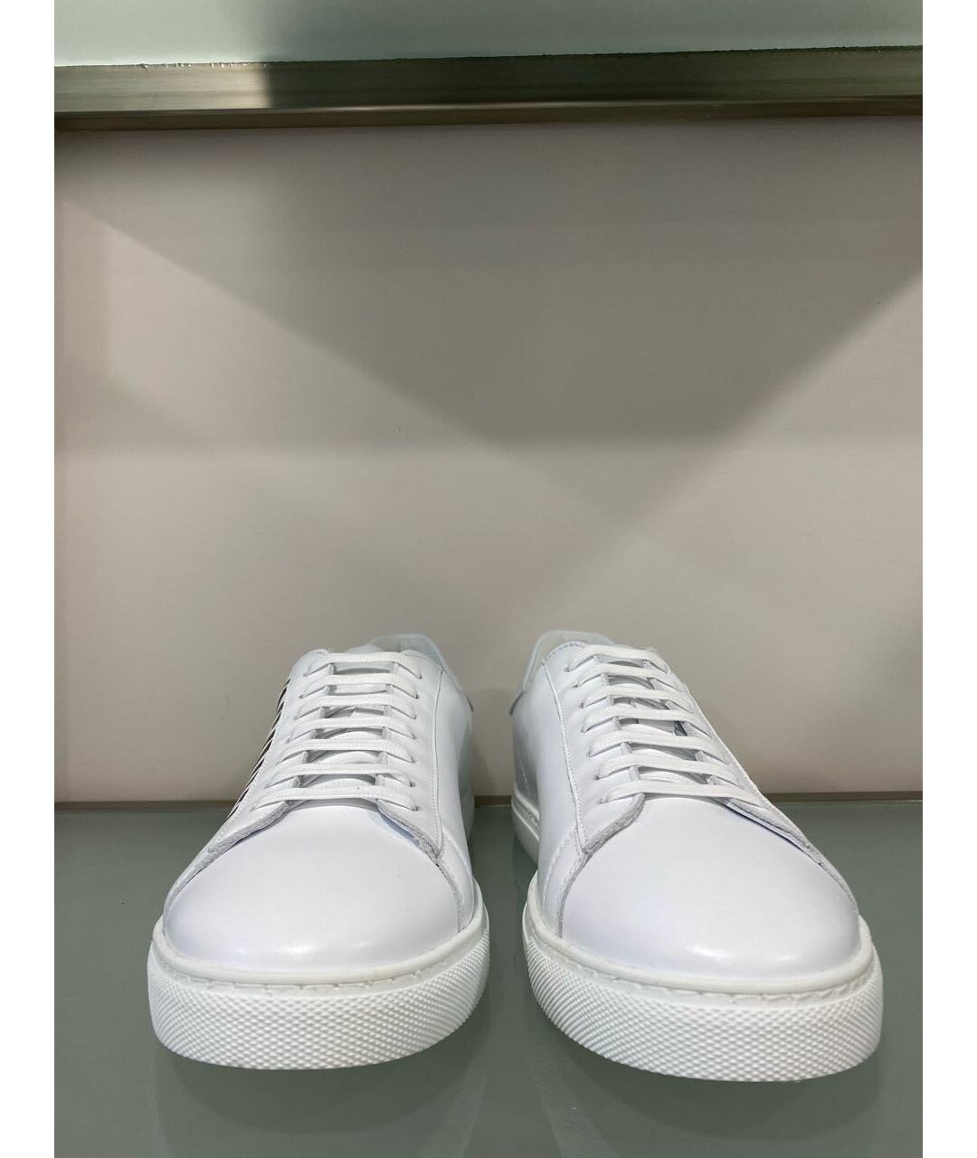 DSQUARED2 Белые кожаные низкие кроссовки / кеды, фото 2