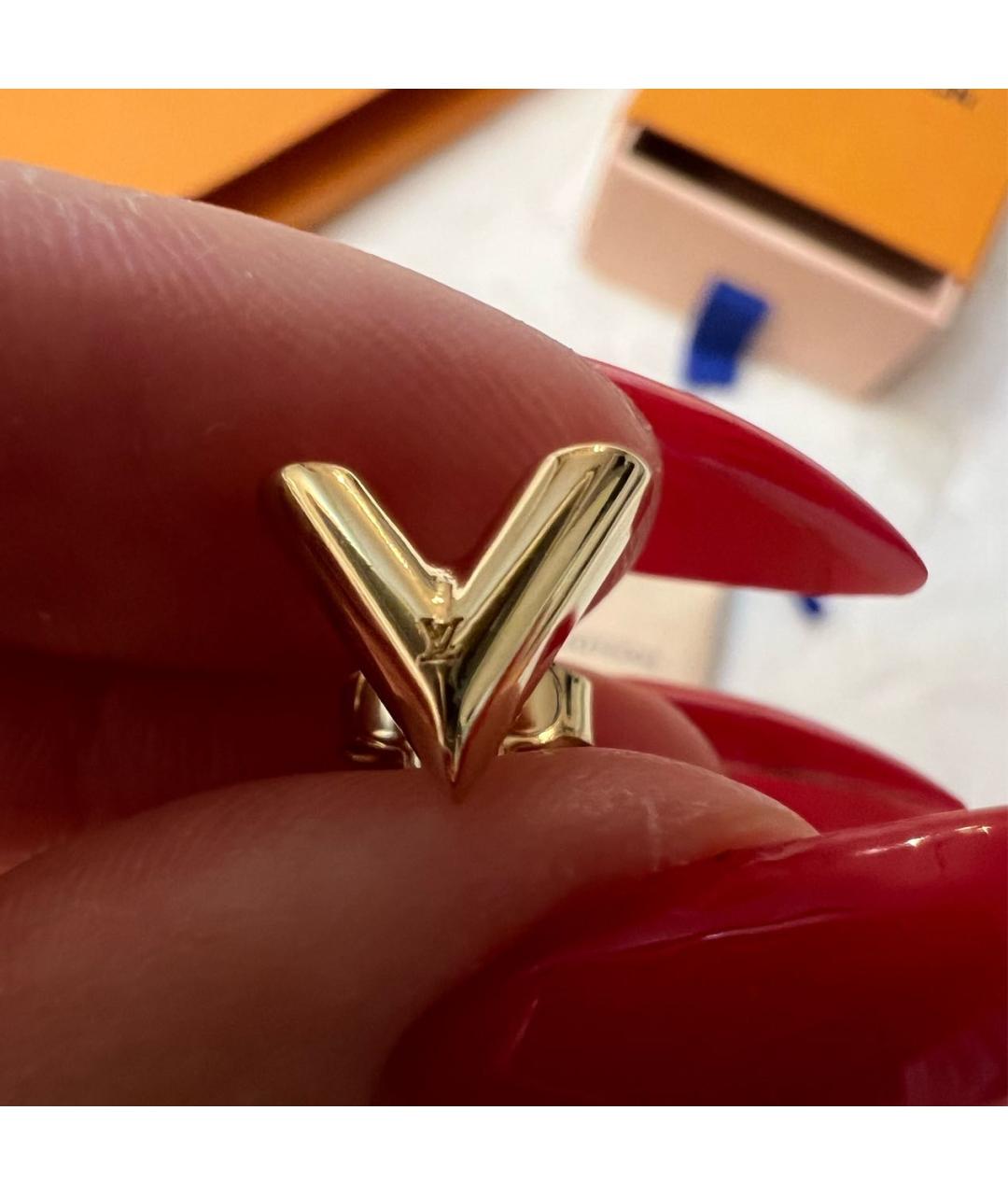 LOUIS VUITTON Золотые серьги, фото 4