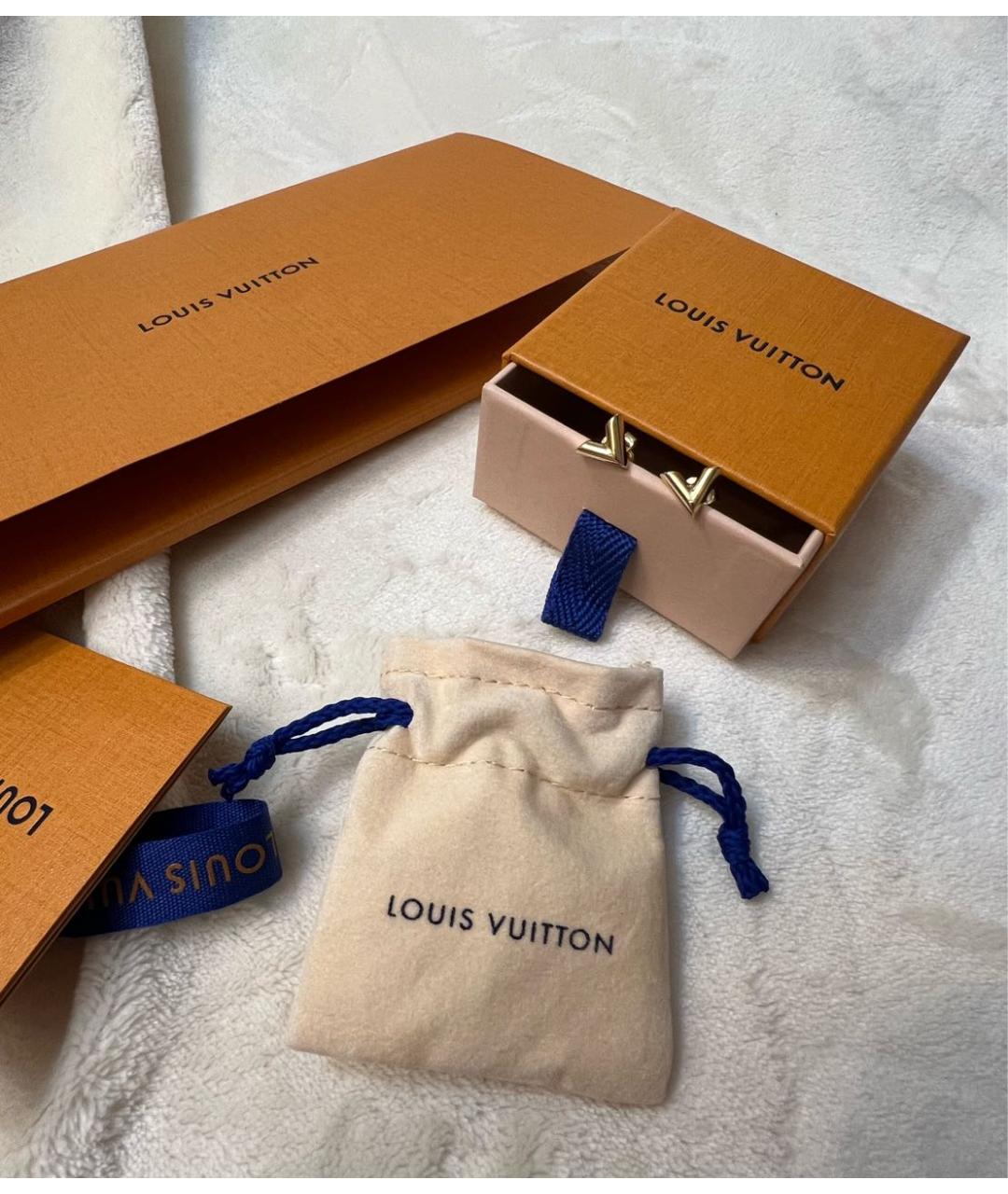 LOUIS VUITTON Золотые серьги, фото 3