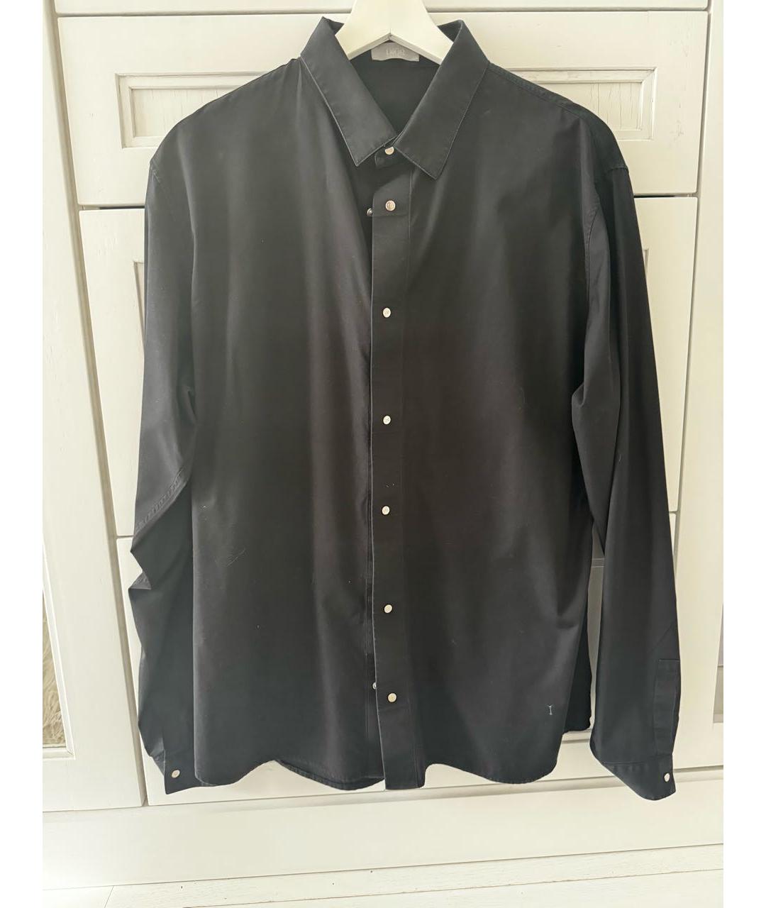 CHRISTIAN DIOR PRE-OWNED Черная хлопковая классическая рубашка, фото 2