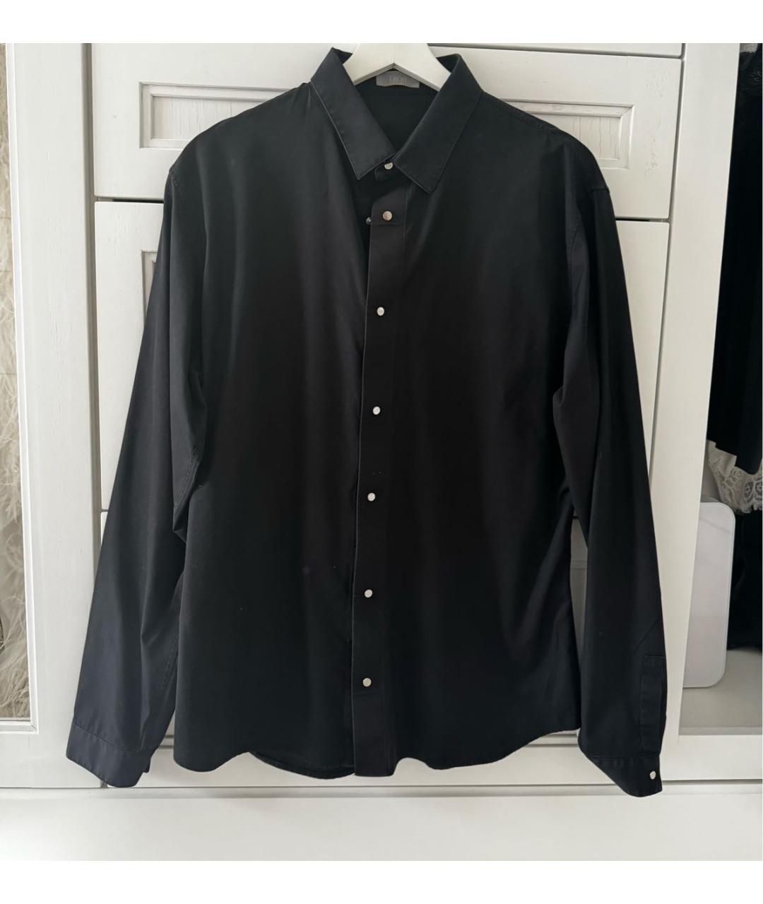 CHRISTIAN DIOR PRE-OWNED Черная хлопковая классическая рубашка, фото 6