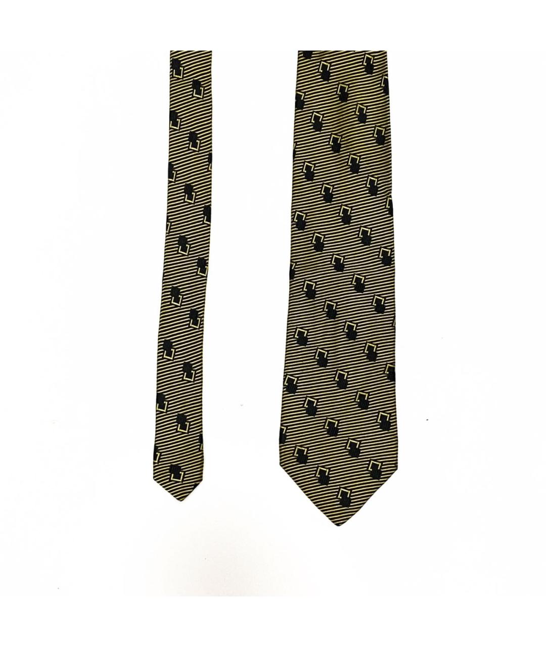 VERSACE Коричневый тканевый галстук, фото 3