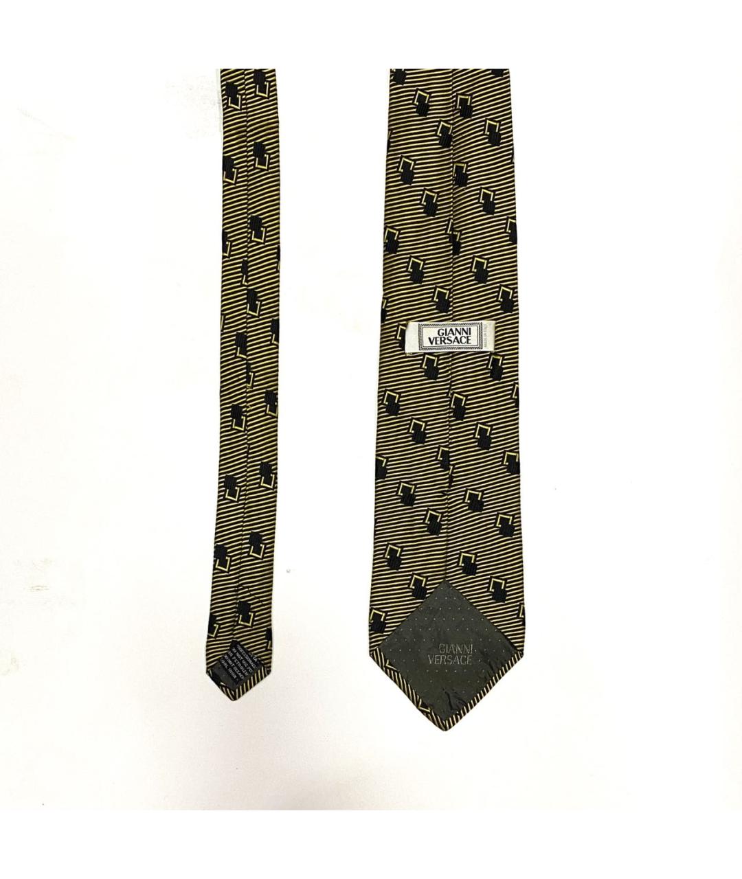VERSACE Коричневый тканевый галстук, фото 2