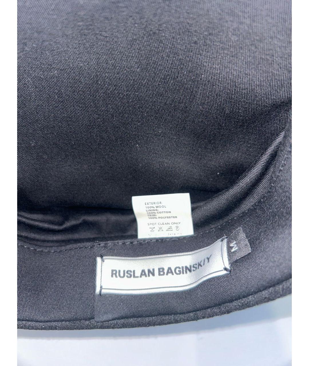 RUSLAN BAGINSKIY Черная шерстяная кепка, фото 4