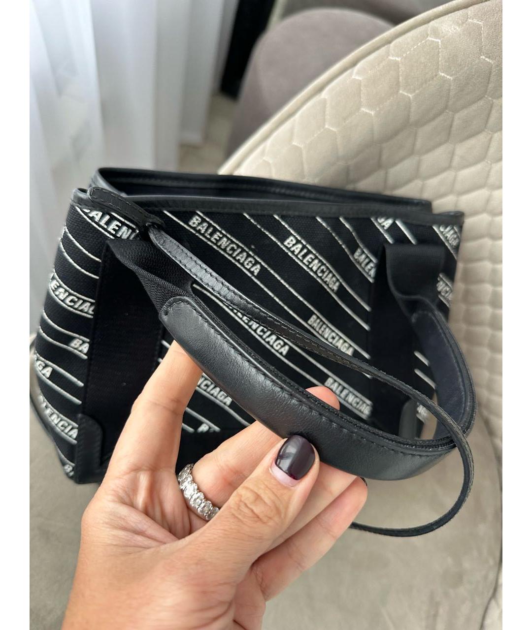 BALENCIAGA Черная кожаная сумка через плечо, фото 8