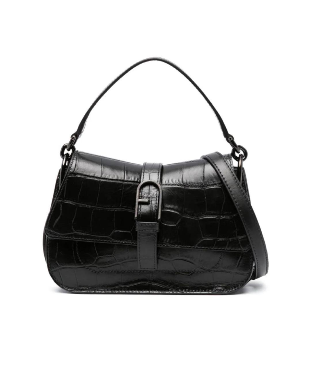 FURLA Черная кожаная сумка через плечо, фото 1