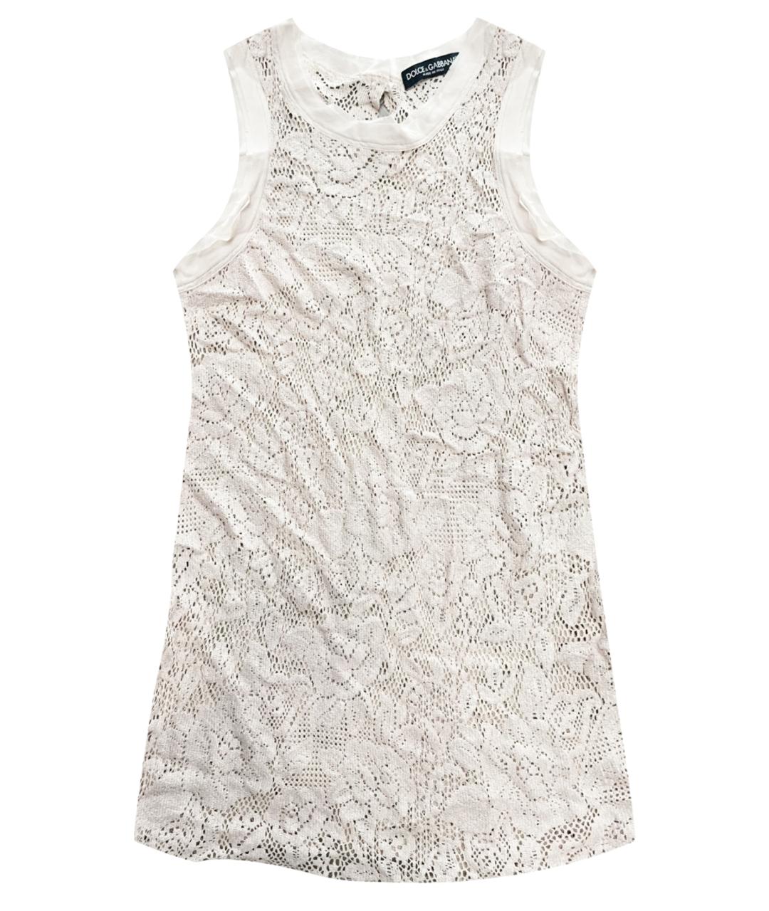 DOLCE&GABBANA Бежевая вискозная майка, фото 8