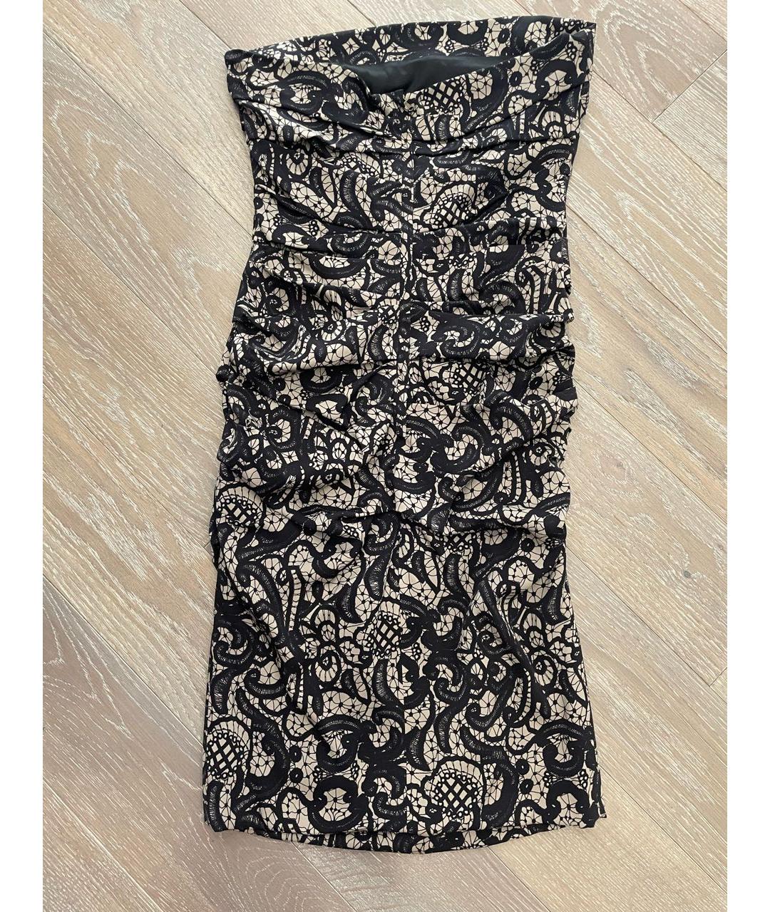 DOLCE&GABBANA Коричневое шелковое коктейльное платье, фото 2