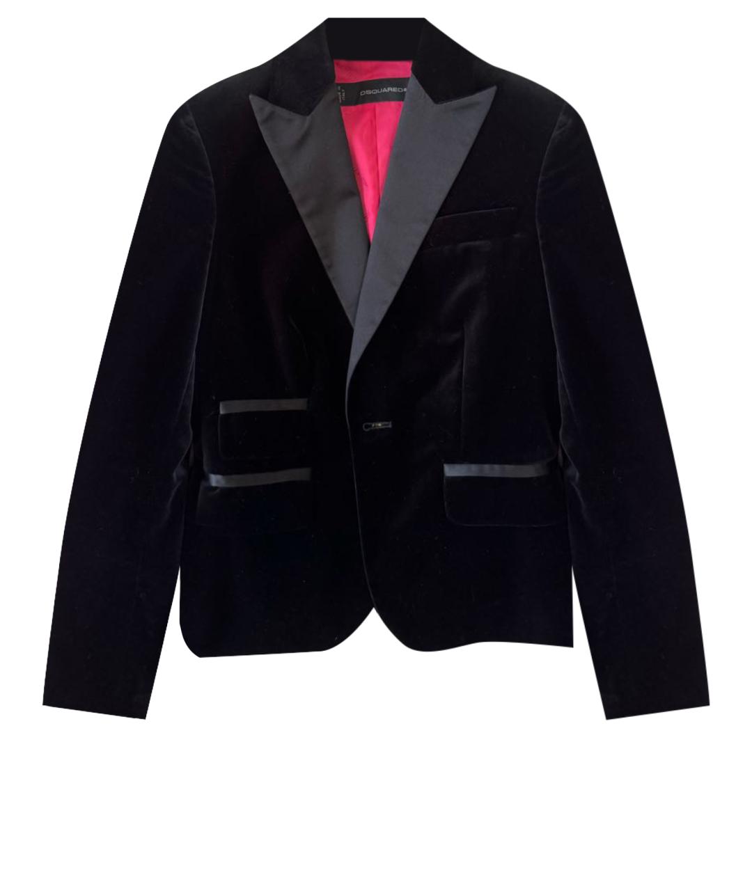 DSQUARED2 Черный бархатный жакет/пиджак, фото 1